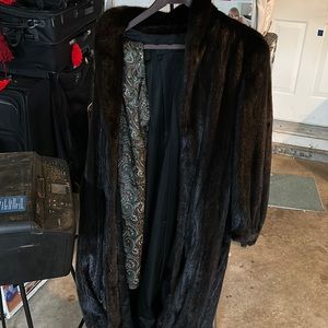 Black mink coat real.  Deal part of estate sale
